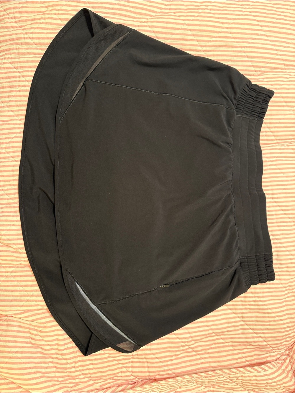 lululemon athletica Black High-Waist Athletic Shorts with Elastic Waistband